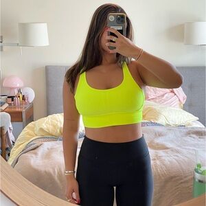 Ribbed Lululemon energy bra NEON yellow☀️